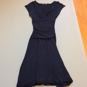 Navy Anthropologie / Velvet soft dress